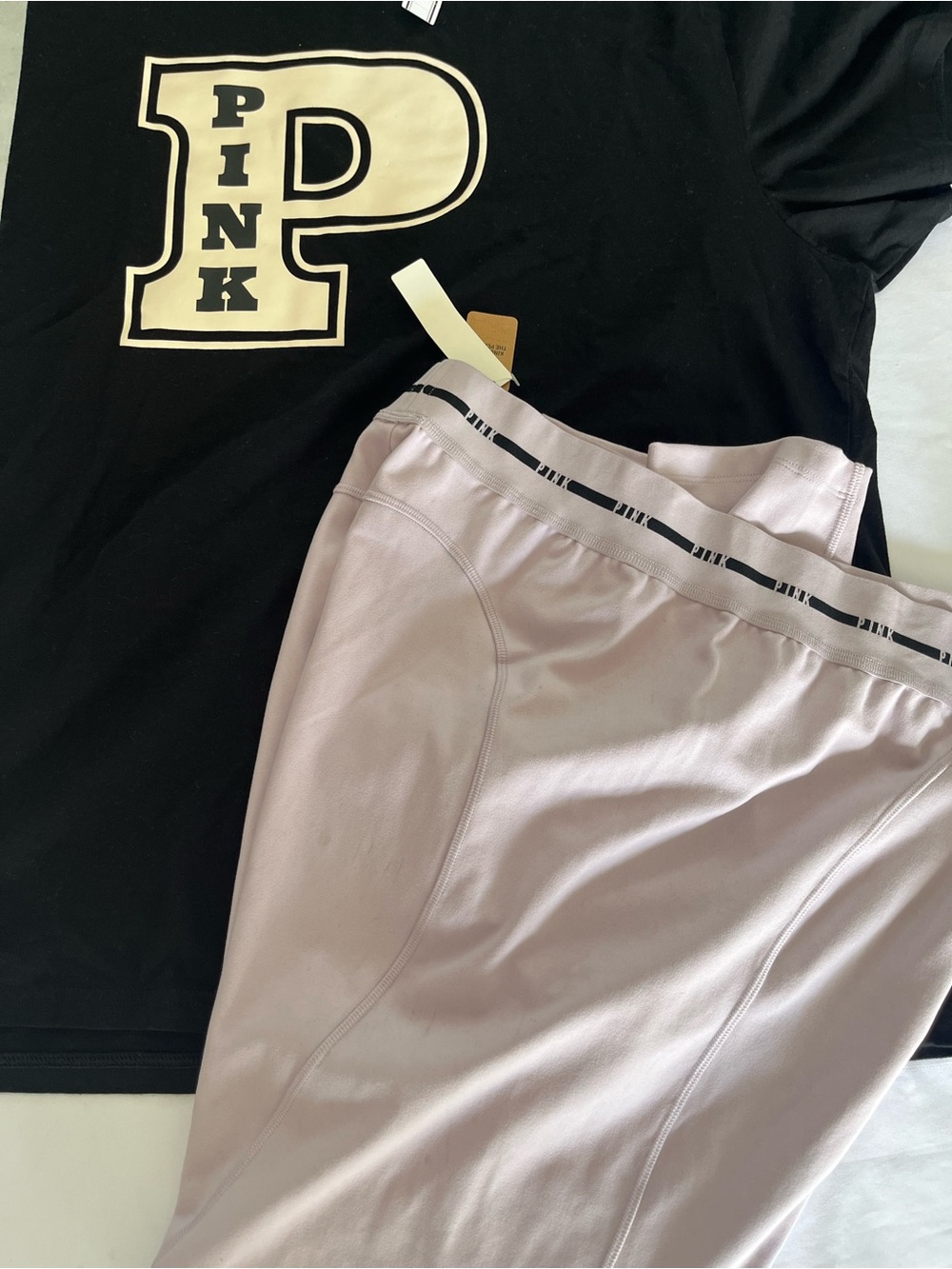 New Victoria’s Secret Pink Leggings high waist full length and Tee set  (XXL)